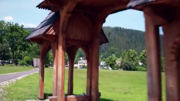 Viajando tiro da cidade de Zakopane e as montanhas de Tatra, Polônia — Vídeo de Stock