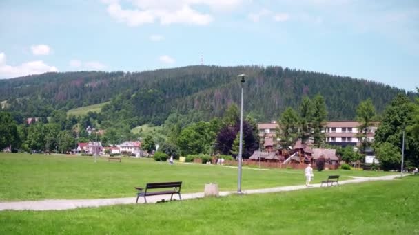 Zakopane ve Polonya Tatra Dağları seyahat — Stok video