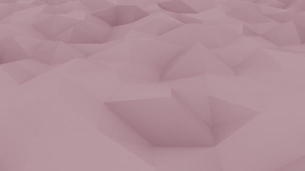 Fondo de movimiento poligonal de borde y vértice rosa para informes y presentaciones. Inconsútil bucle animación 4K — Vídeos de Stock