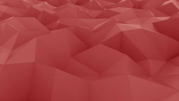 光沢のある赤いポリゴン背景。3 d レンダリング — ストック写真