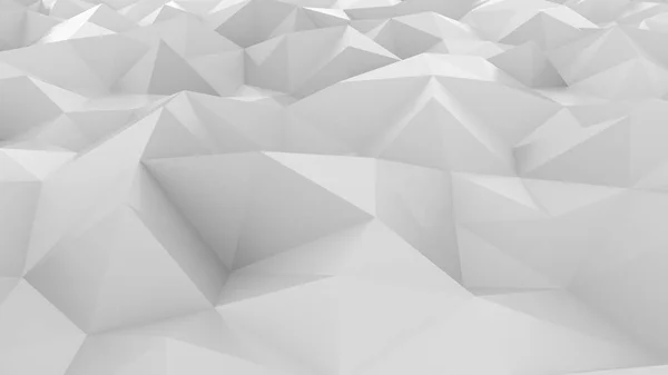 Fluctuating smooth white polygonal surface. 3D rendering — Stock Photo, Image