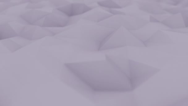 Abstrato superfície violeta poligonal, foco superficial close-up. Fundo movimento Loopable — Vídeo de Stock