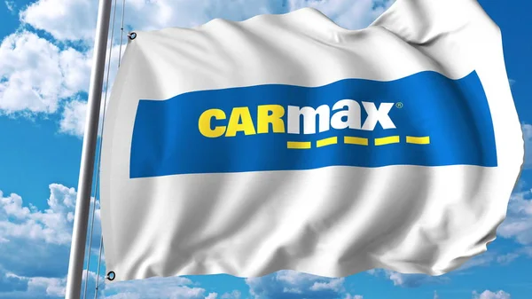 Flagge mit Carmax-Logo. editoiales 3D-Rendering — Stockfoto