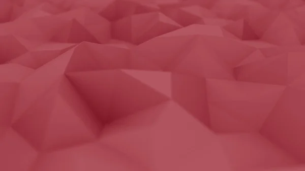 赤いポリゴン背景、浅いフォーカス。3 d レンダリング — ストック写真