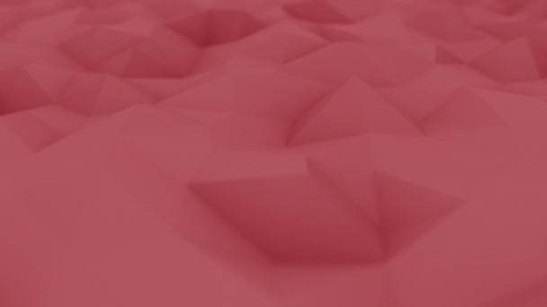 Rote polygonale Oberfläche — Stockvideo