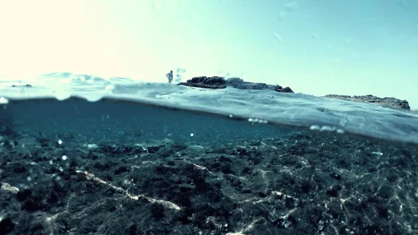 Vodní hladinou moře — Stock fotografie
