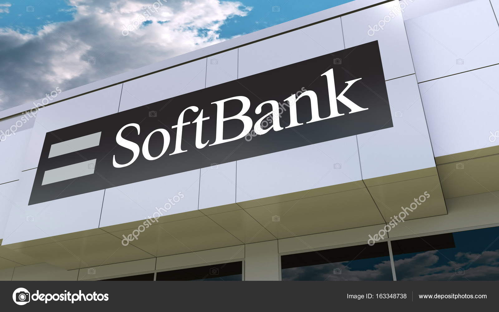 Softbank Logo On The Modern Building Facade Editorial 3d Rendering Stock Editorial Photo C Alexeynovikov