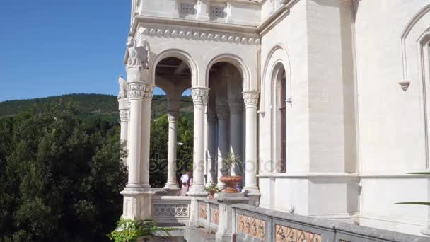 TRIESTE, ITALIA - 11 de agosto de 2017. Miramare castillo detalles — Vídeos de Stock