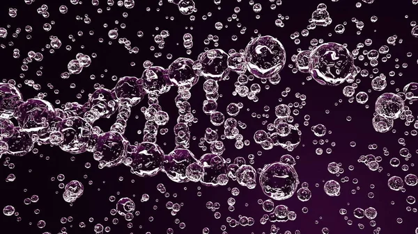 Breaking glass DNA molecule againsrt purple background, 3D rendering. Harm, disease or genetic disorder concepts — Stock Photo, Image