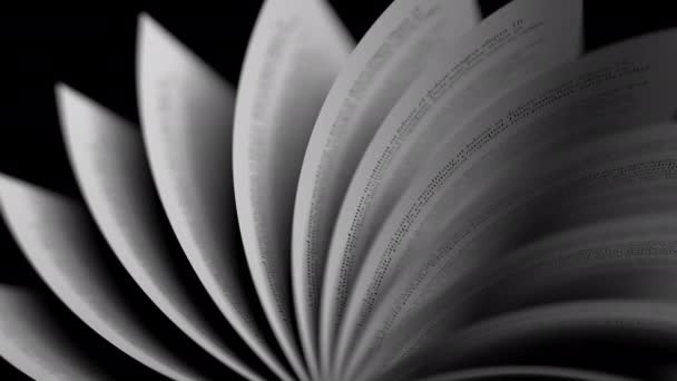 Перелистывание страниц книг, зацикленный клип — стоковое видео