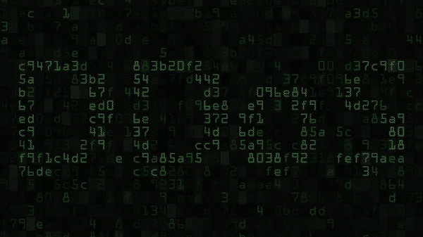 Leyenda DDoS en la pantalla del ordenador hecha de texto y símbolos numéricos. Renderizado 3D — Foto de Stock