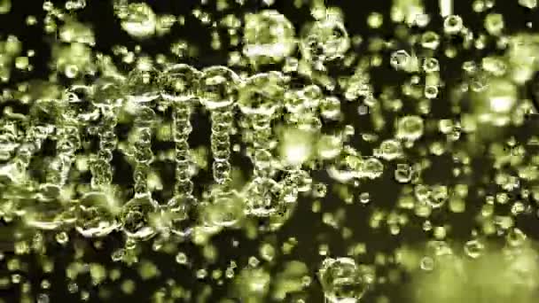Καταρρέει κίτρινο διαφανές μόριο Dna. Γενετική έρευνα ή ανάλυση εννοιών — Αρχείο Βίντεο