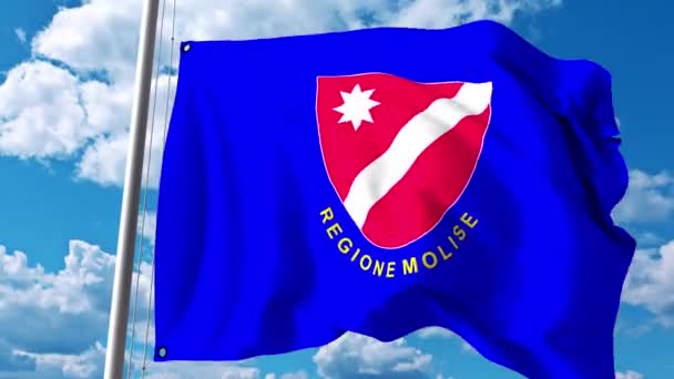 Drapeau de Molise, une région d'Italie — Video