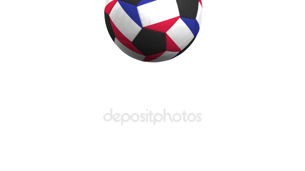 Piłki nożnej featuring flagi Francji. Alfa maski dla tła łatwe zmiany — Wideo stockowe