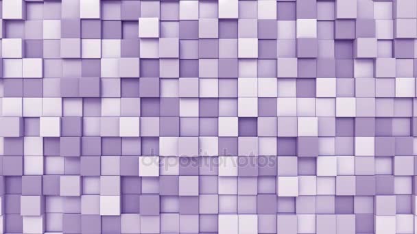 Движущиеся фиолетовые кубики — стоковое видео