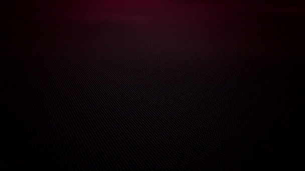 Superficie ondulada roja abstracta hecha de bolas, fondo de movimiento loopable — Vídeos de Stock