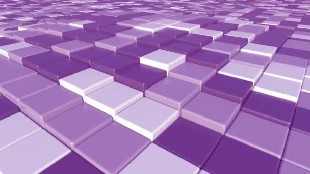 Movimiento de ladrillos cuadrados púrpura movimiento de fondo, lazo sin costuras — Vídeos de Stock