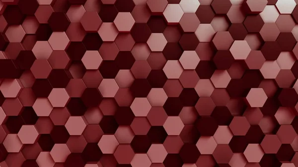 Фон червоних шестикутників, 3D рендеринг — стокове фото
