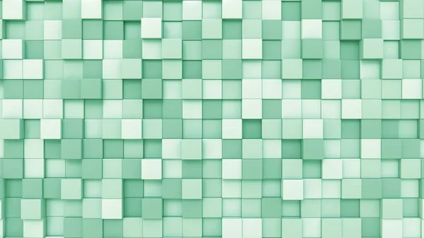 Світло-зелені кубики фон, 3D рендеринг — стокове фото