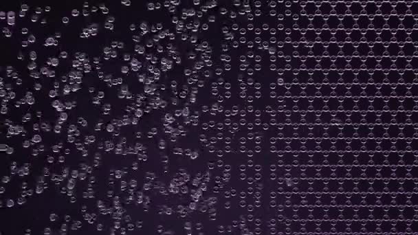 Abstrato estrutura molecular hexagonal roxo, loop sem costura. Renderização 3D — Vídeo de Stock