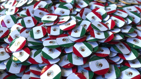 더미 배지 플래그 멕시코의 3 차원 렌더링 기능 — 스톡 사진