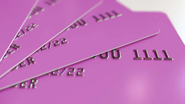 Розовые кредитки, 3D рендеринг — стоковое фото
