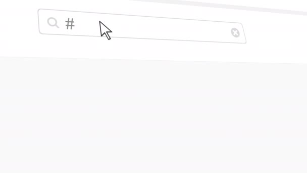 Suche nach Hashtag in sozialen Medien — Stockvideo