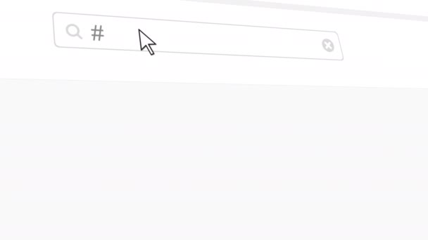 Suche nach Hashtag in sozialen Medien — Stockvideo