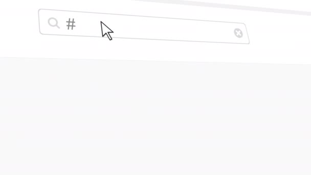 Hashtag-Suche in sozialen Medien — Stockvideo