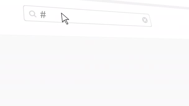 Vegetarisk hashtag sökning genom sociala medieinlägg — Stockvideo