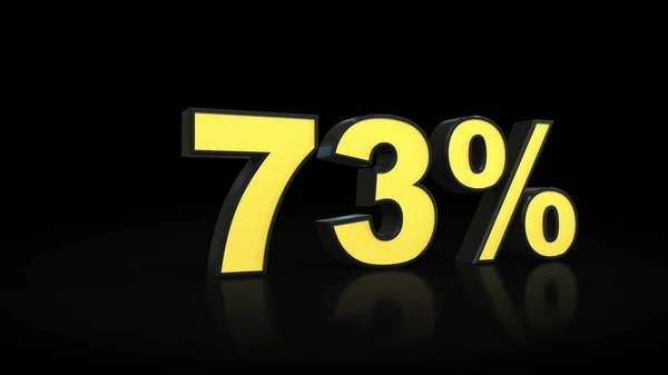 七十三 73% 3d 渲染 — 图库照片