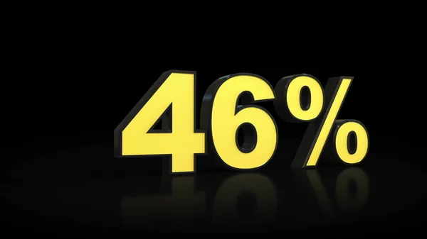 46% renderização 3D — Fotografia de Stock