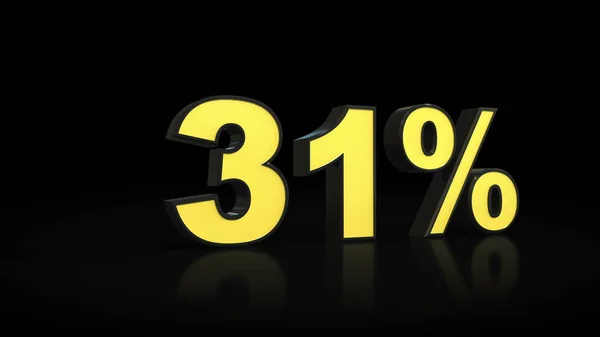 31% de renderização 3D — Fotografia de Stock