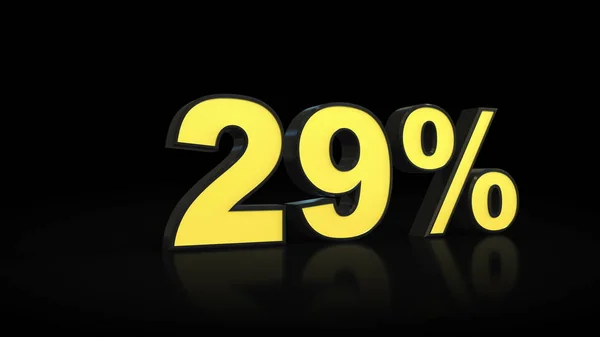 29 Prozent 3D-Rendering — Stockfoto