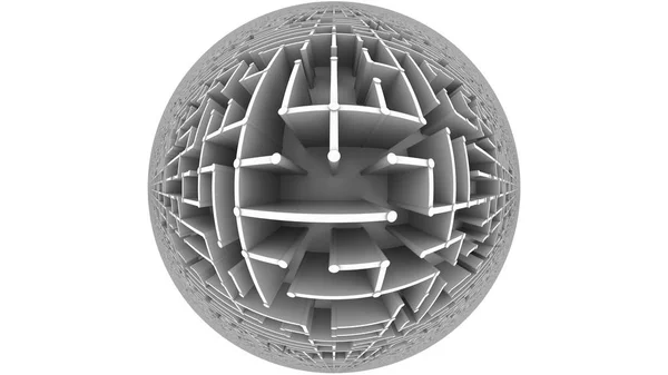 Labyrinth Planet. 3D-Darstellung — Stockfoto