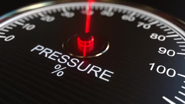 Вимірювач тиску або концептуальна анімація індикатора — стокове відео