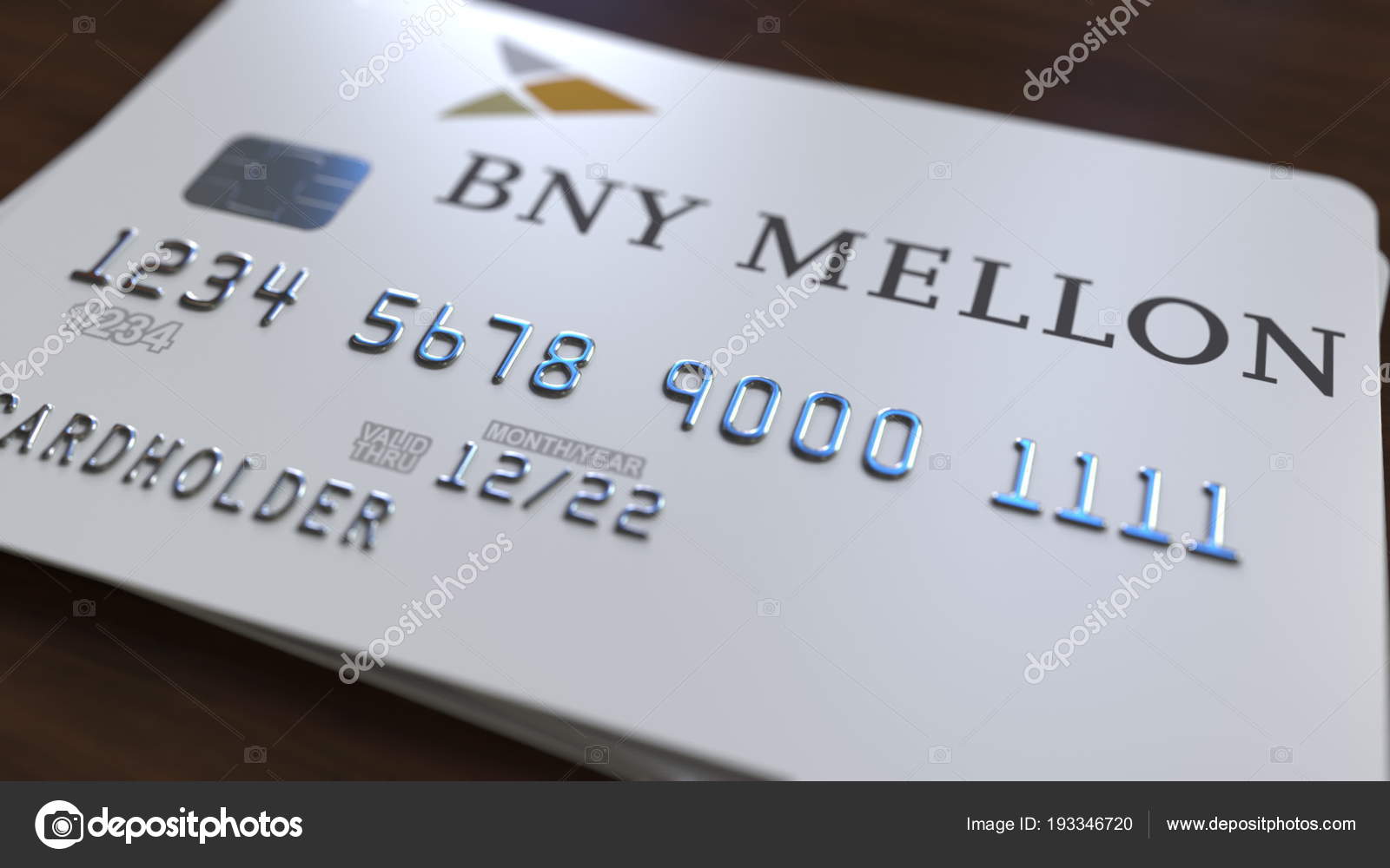 Plastic Card With Logo Of The Bank Of New York Mellon Bny