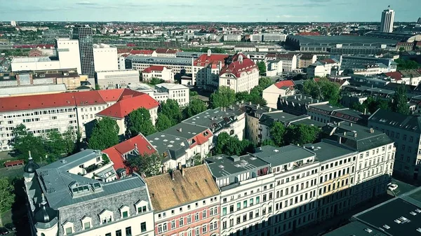 Luftaufnahme von Leipzig an einem sonnigen Tag, Deutschland — Stockfoto