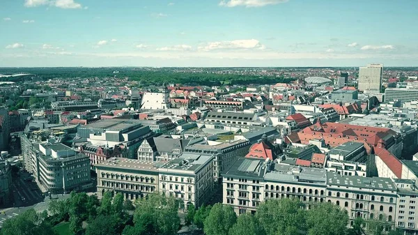 Leipzig, deutschland - 1. mai 2018. luftaufnahme der stadt — Stockfoto