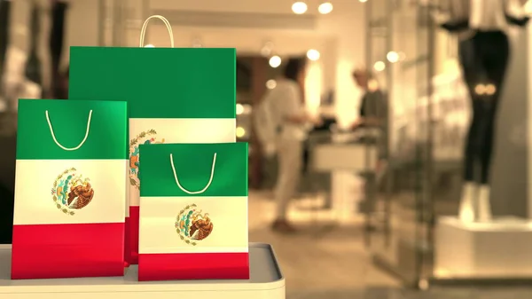 Vlag van Mexico op het toetsenbord. Retailgerelateerde 3d-rendering — Stockfoto