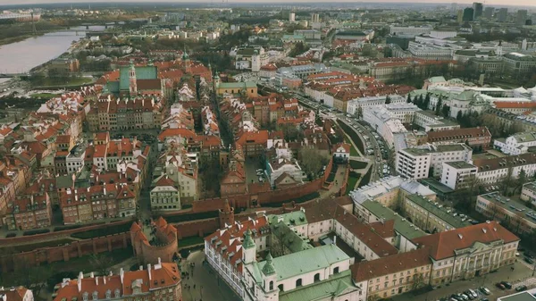 ポーランドワルシャワ旧市街の空中写真 — ストック写真