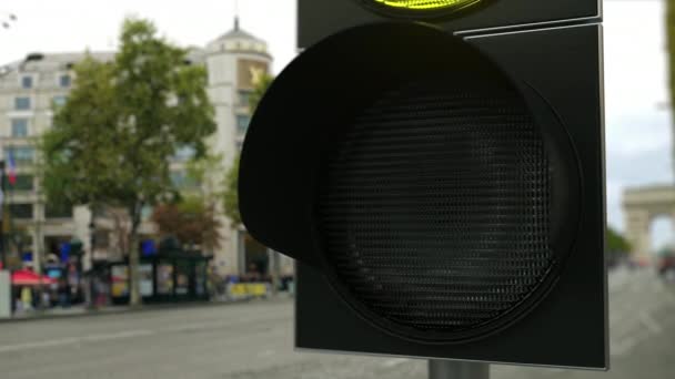 好的，绿色交通信号灯上的文字。 概念3D动画 — 图库视频影像