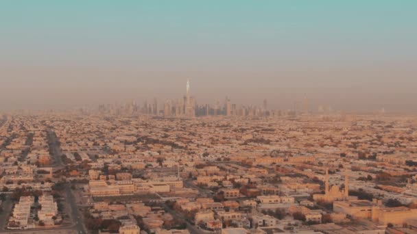 Vue aérienne de Dubaï, Émirats Arabes Unis — Video