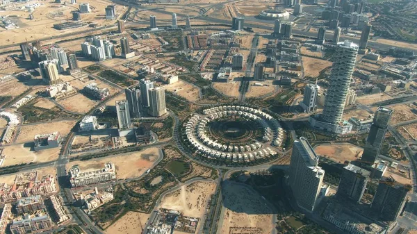 Αεροφωτογραφία του Jumeirah Village Circle, μια κοινότητα στο Ντουμπάι, Ηνωμένα Αραβικά Εμιράτα — Φωτογραφία Αρχείου