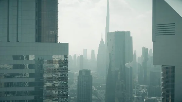 Vista aerea dei grattacieli Dubai Downtown, Emirati Arabi Uniti — Foto Stock