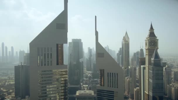 Aerial view of the Trade Centre, a business district in Dubai. UAE — 비디오