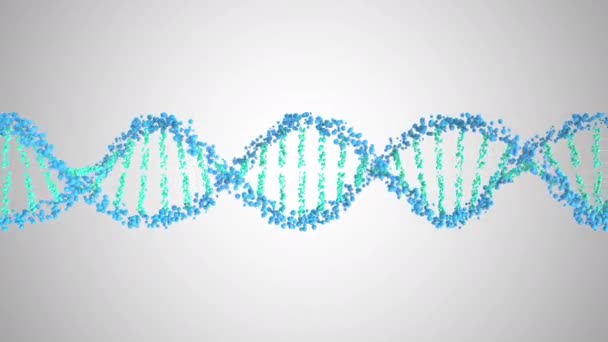 ДНК спіраль, циклічна 3D анімація — стокове відео