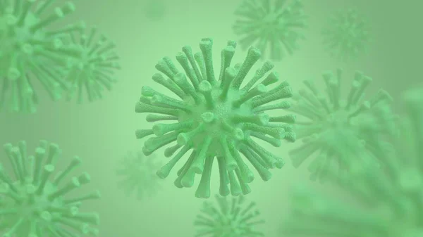 Coronavirus models, artistic 3D rendering — 스톡 사진