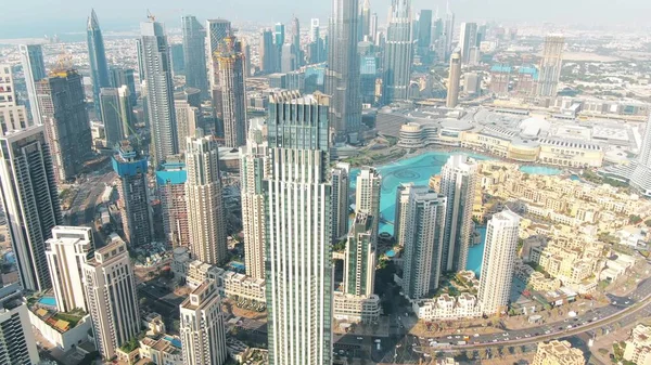 DUBAI, EMIRADOS ARAB UNIDOS - 30 DE DEZEMBRO DE 2019. Vista aérea da área do centro de Dubai — Fotografia de Stock
