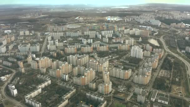 Plano aéreo de la zona residencial Solntsevo en Moscú, Rusia — Vídeo de stock